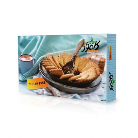 کامور بیسکوئیت پذیرایی وانیلی کامور رژیمی و بدون قند 700 گرمی